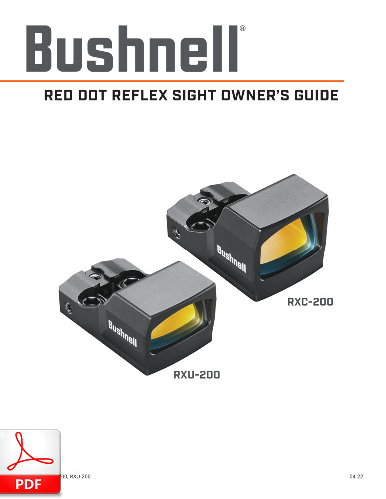 Bushnell RXS-200 / RXU-200 Reflex Sight