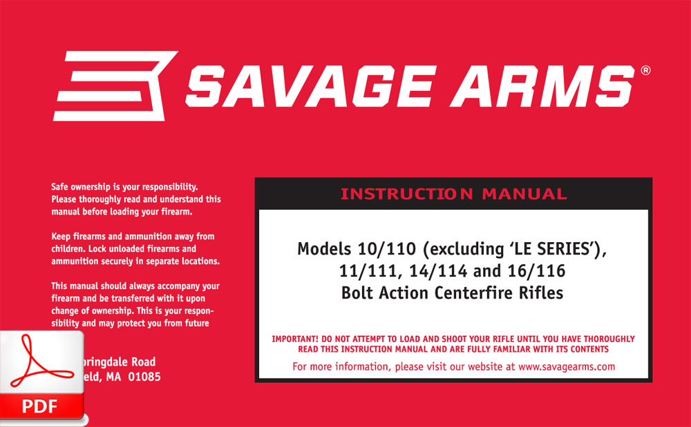 Savage 10/110 - 11/111 - 14/114 - 16/116
